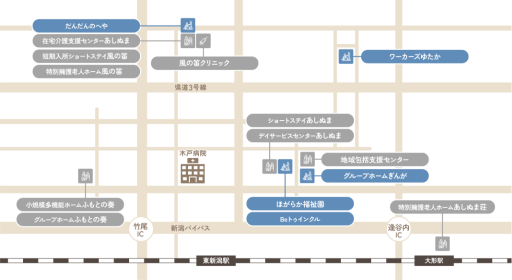 障がい者福祉事業の地図